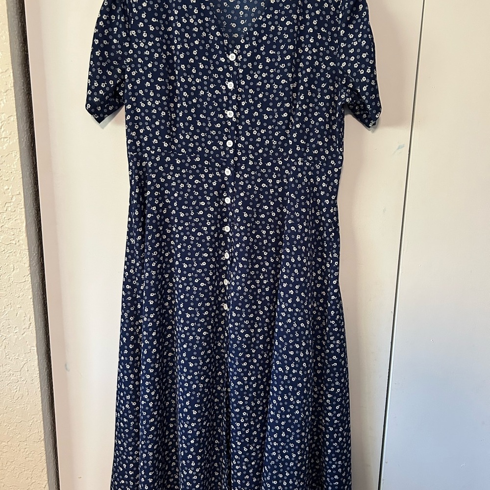SHEIN Floral Midi Dress with Buttons